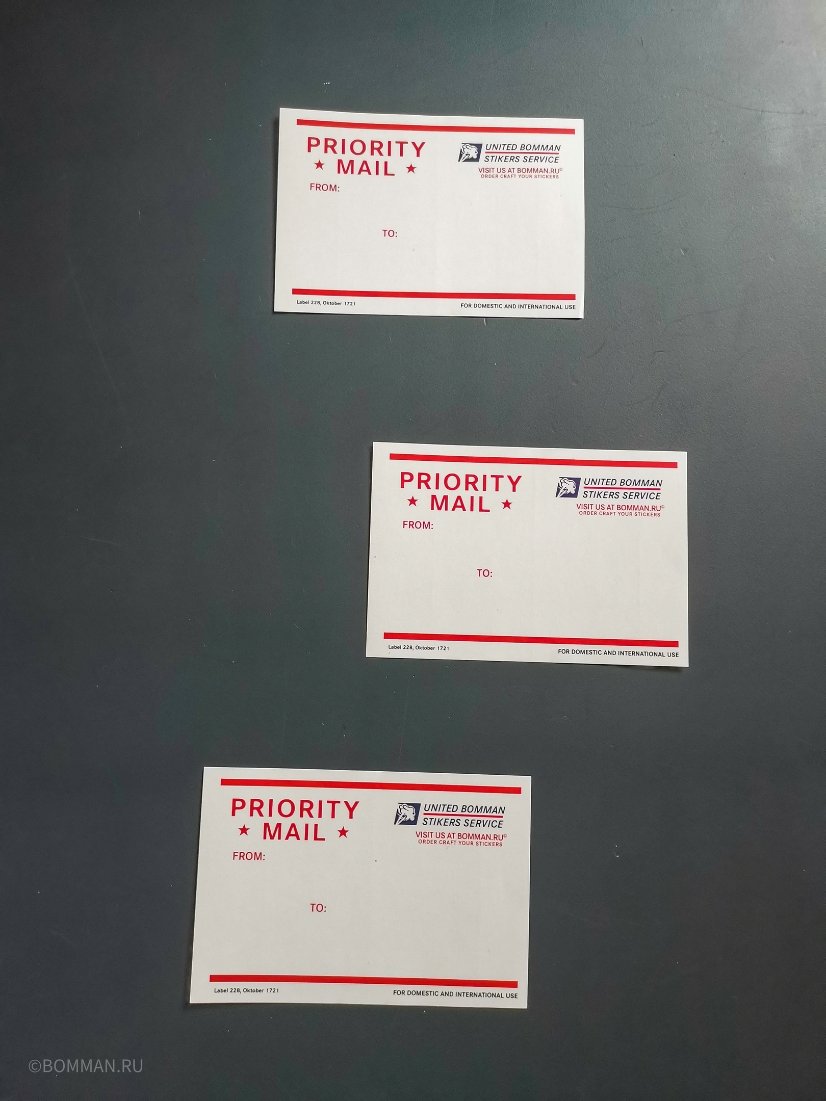 Бумажные бланки "Priority MAIL" для тэгов